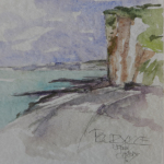 POURVILLE -aquarel - 15x15 cm - € 50,--