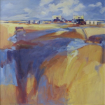 STRANDGEZICHT 1 - olieverf op paneel - 75x75 cm - € 700,--