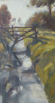 DE BRUG - olieverf op paneel - 40x73 cm  - € 500,--