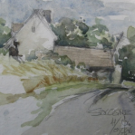 SOLOGNE -aquarel - 15x15 cm - € 50,--