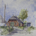 NOORDEINDE - aquarel - 15x15 cm - € 50,--